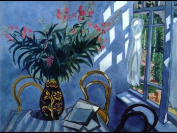 マルク・シャガール Painting - 花のあるインテリア コンテンポラリー マルク・シャガール